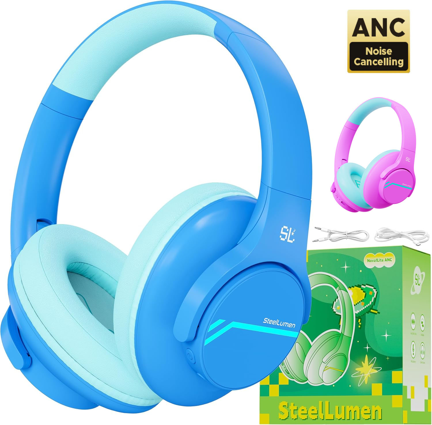 Contact Pickup Mic - Наушники ANC с шумоподавлением для детей,