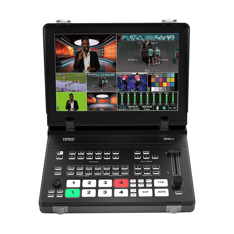 Audio Mixer 4 Channel - Видеомикшер YXTCQ R3PRO-U 4K для прямой
