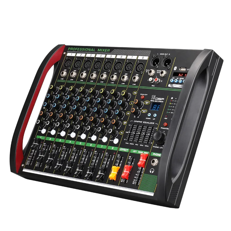 Audio Mixer 4 Channel - 4/8-канальный микшер DSP с эффектом реверберации,
