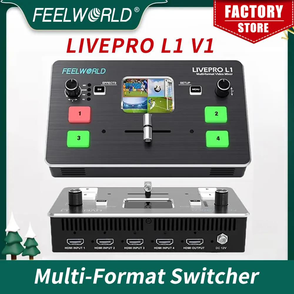 Audio Mixer 4 Channel - FEELWORLD LIVEPRO L1 4xHDMI входы Производство