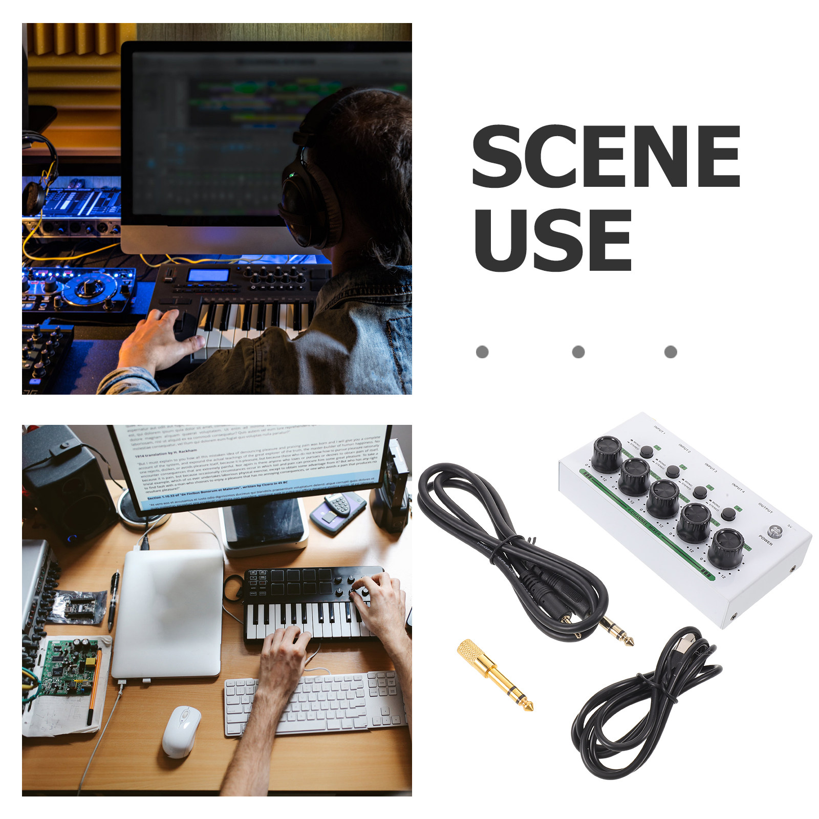 4-канальный компактный аудиоми – обзор и цена Audio Mixer 4 Channel
