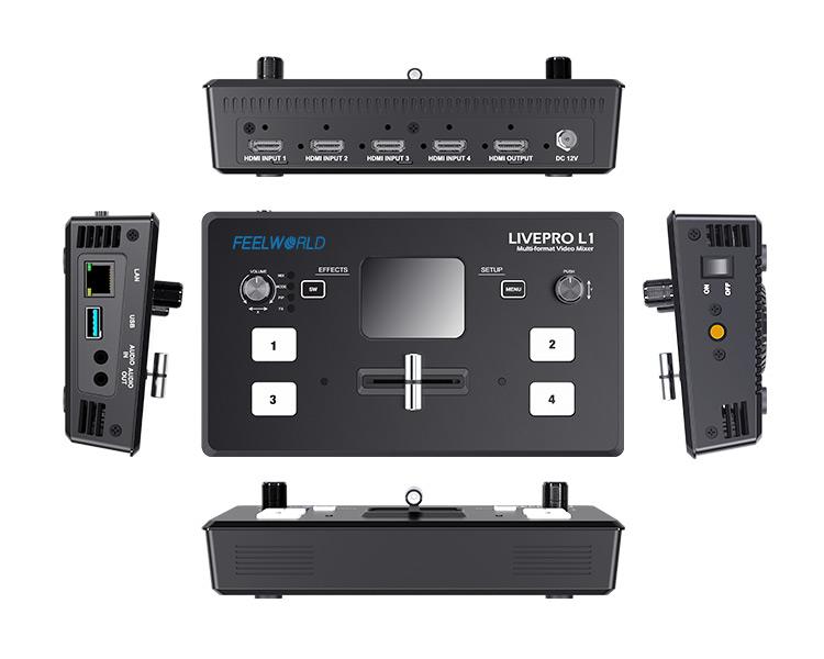 Видеомикшер FEELWORLD LIVEPRO  – обзор и цена Audio Mixer 4 Channel