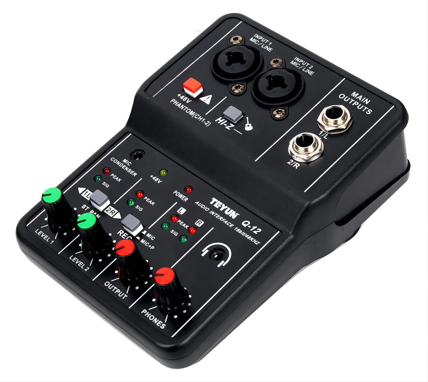 TEYUN Q-24 Q-22 Q-12 Профессио – обзор и цена Audio Mixer 4 Channel