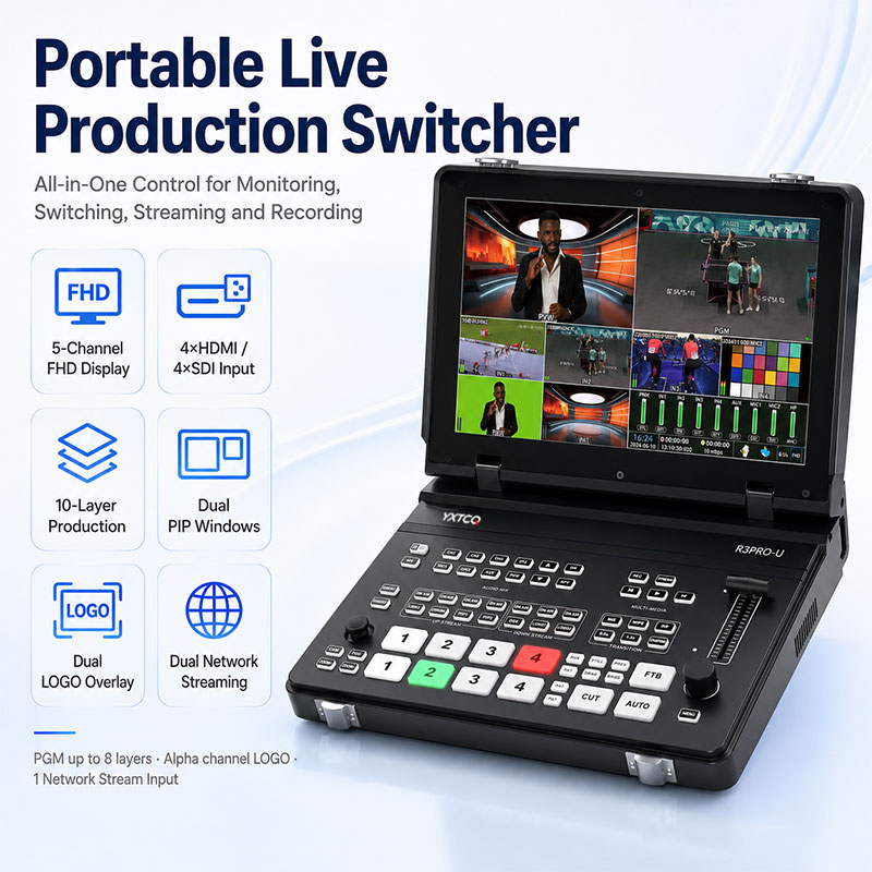 Видеомикшер YXTCQ R3PRO-U 4K д – обзор и цена Audio Mixer 4 Channel