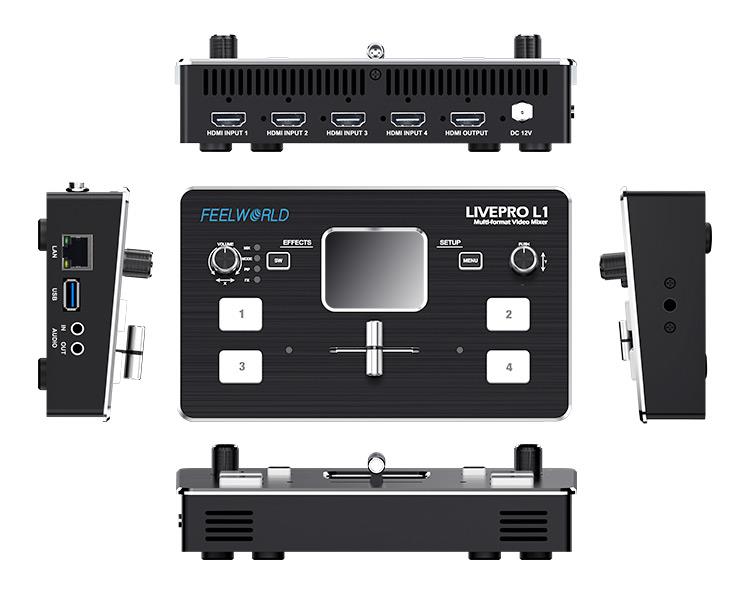 FEELWORLD LIVEPRO L1 4xHDMI вх – обзор и цена Audio Mixer 4 Channel