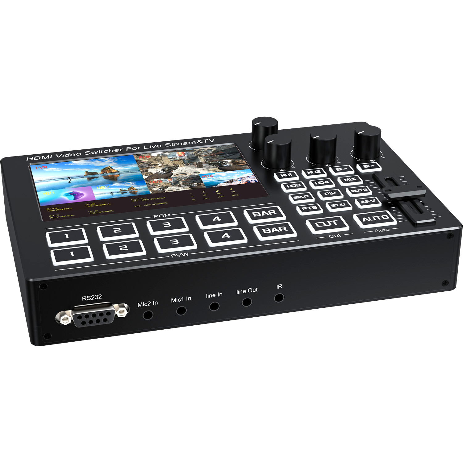 4-канальный HDMI видеомикшер 1 – обзор и цена Audio Mixer 4 Channel