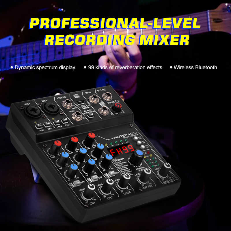 Микшерный пульт NXG AD14 с 4 к – обзор и цена Audio Mixer 4 Channel