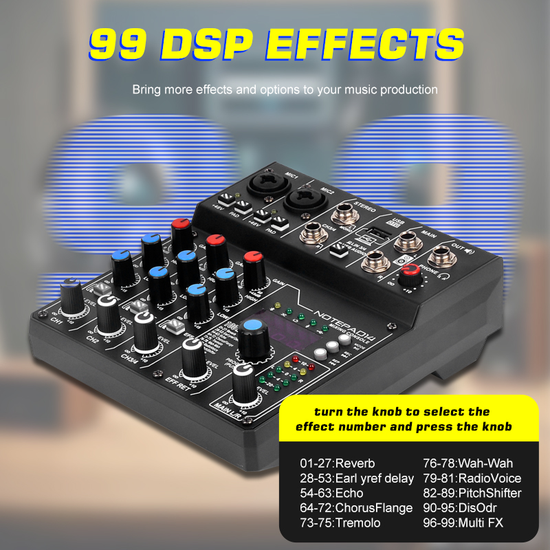 Микшерный пульт NXG AD14 с 4 к – обзор и цена Audio Mixer 4 Channel